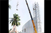 Steel Cross installed atop Kalmadi church